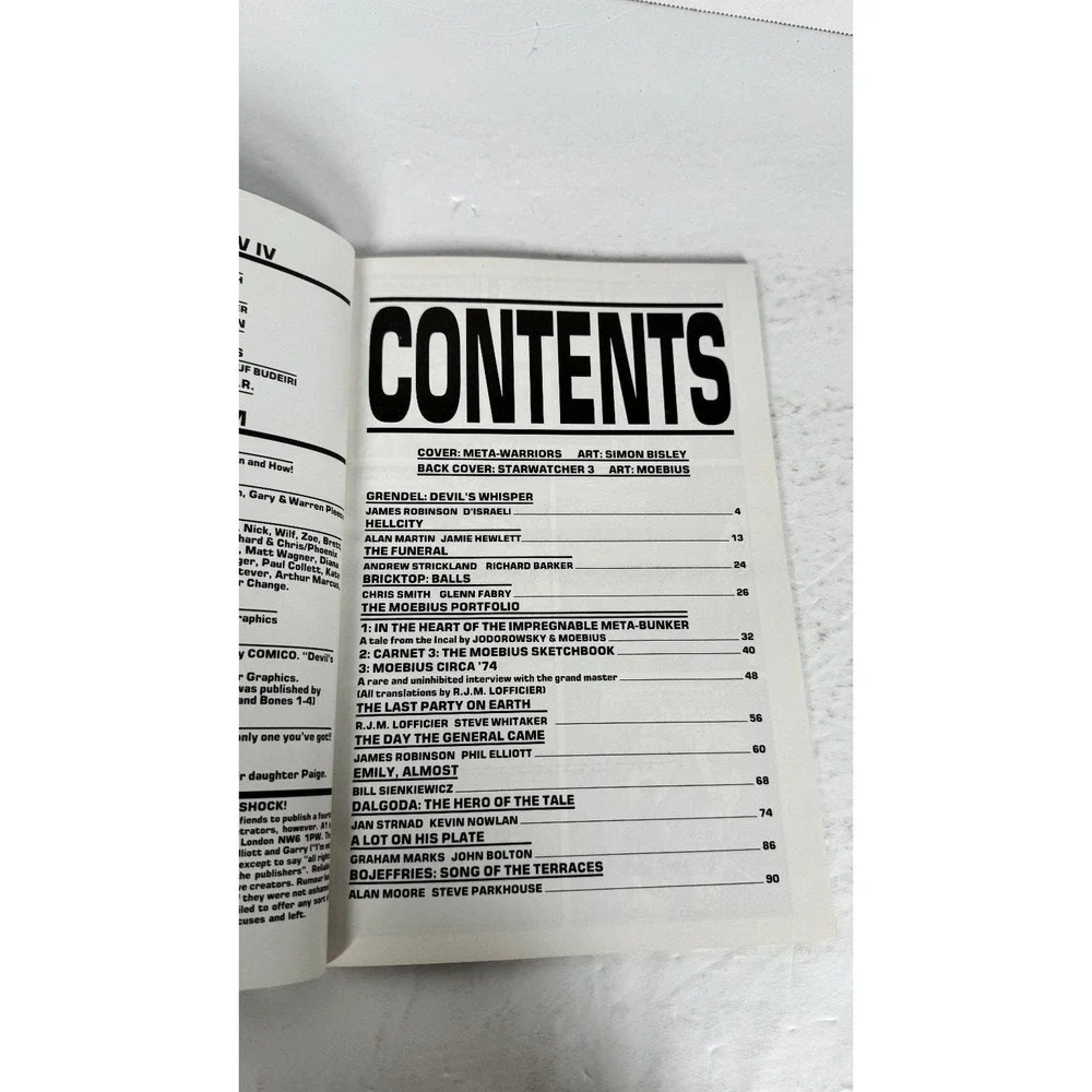 A1 Book Two + Book 4 Atomeka Press Dave Elliott Moebius Grendel Comic Lot 1990